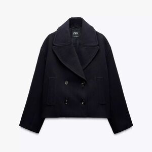 Zara Short Double Breasted Coat